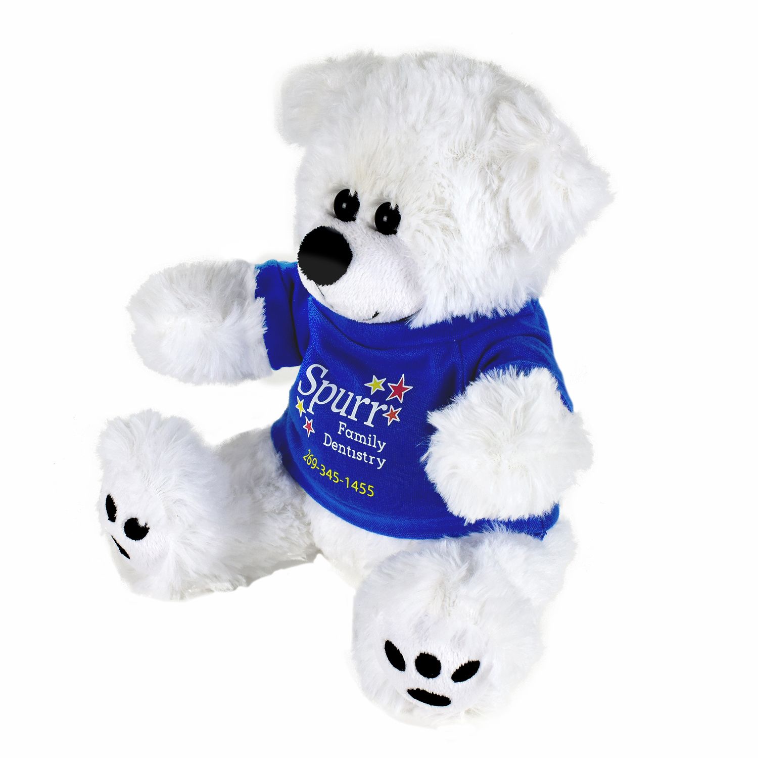 Plush Bear w/ Embroidered Paws and T-Shirt 1