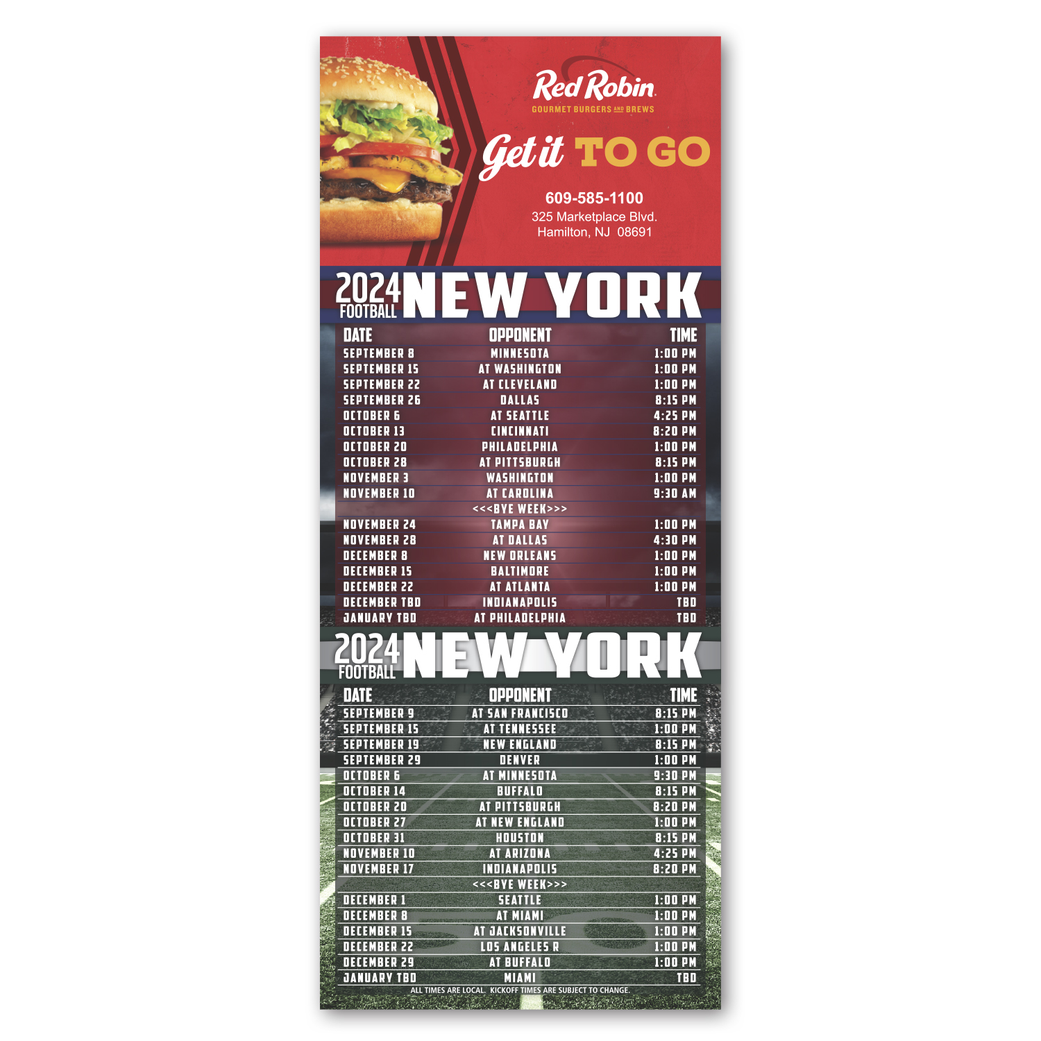 Football Schedule Magnet 1