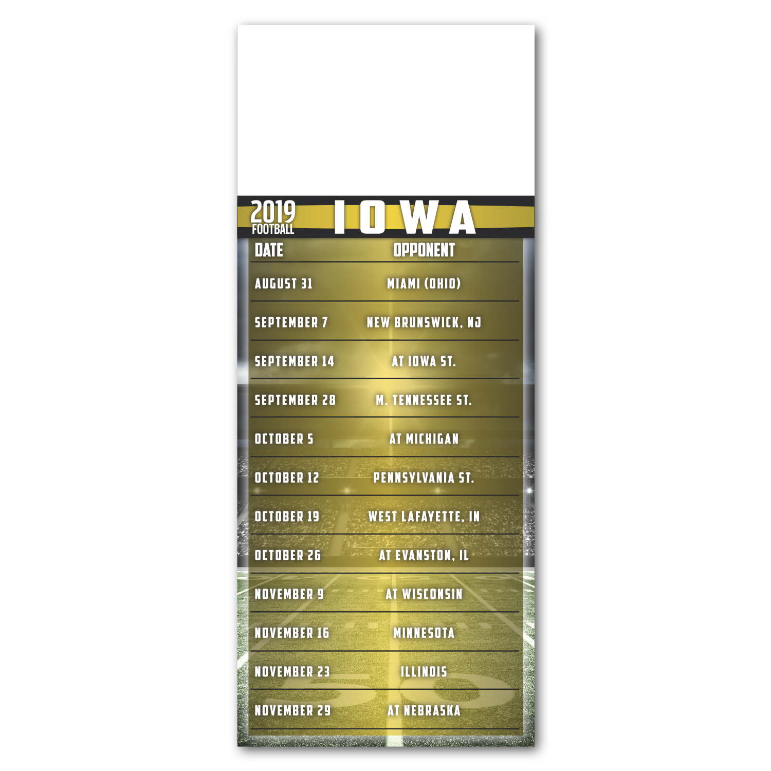 Football Schedule Magnet 1