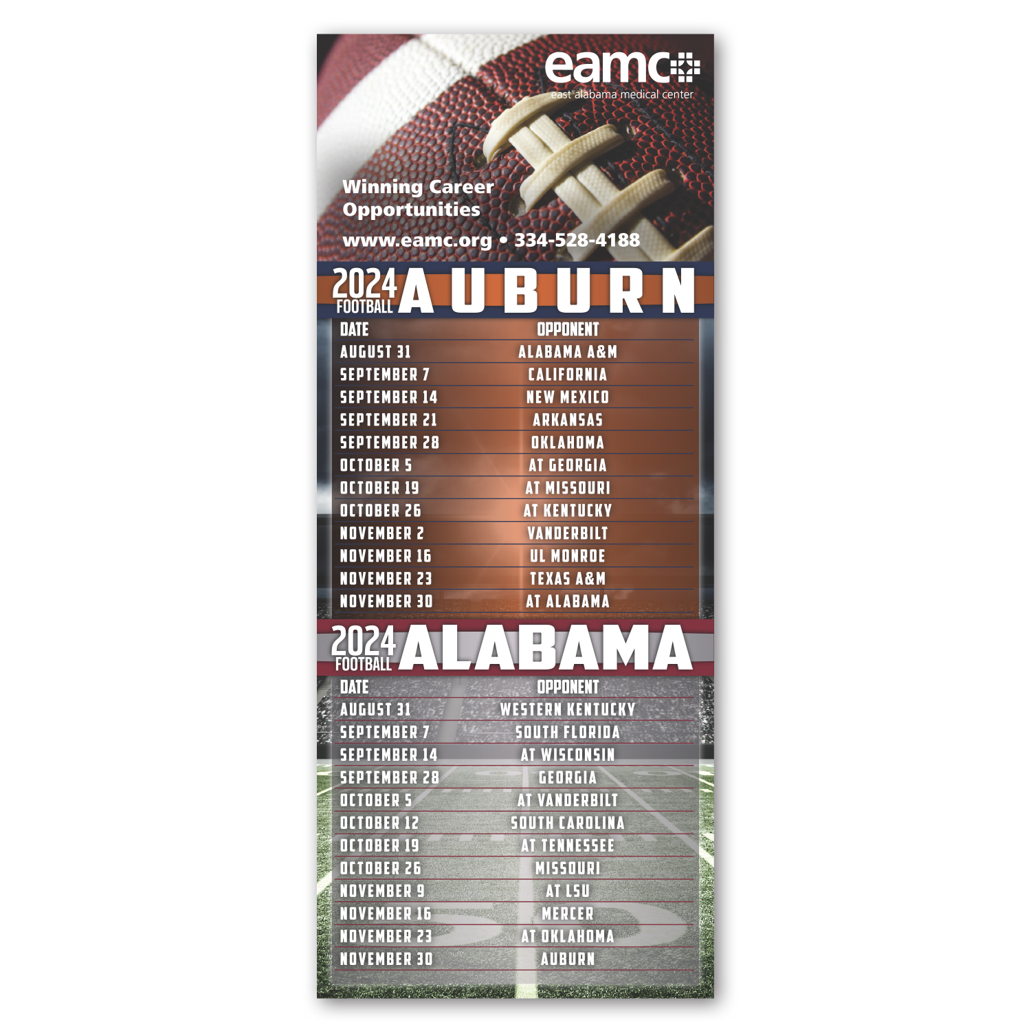 Football Schedule Magnet 1