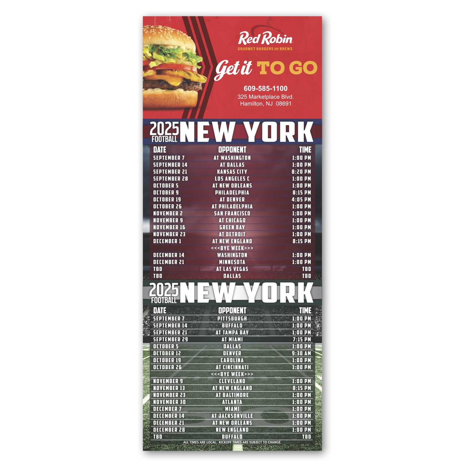 Football Schedule Magnet 1