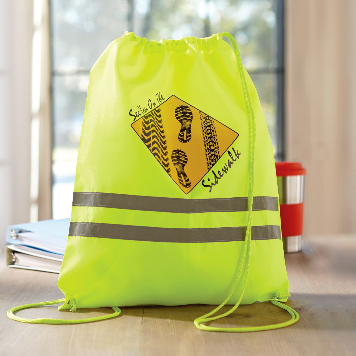 Reflective Drawstring Backpack 1