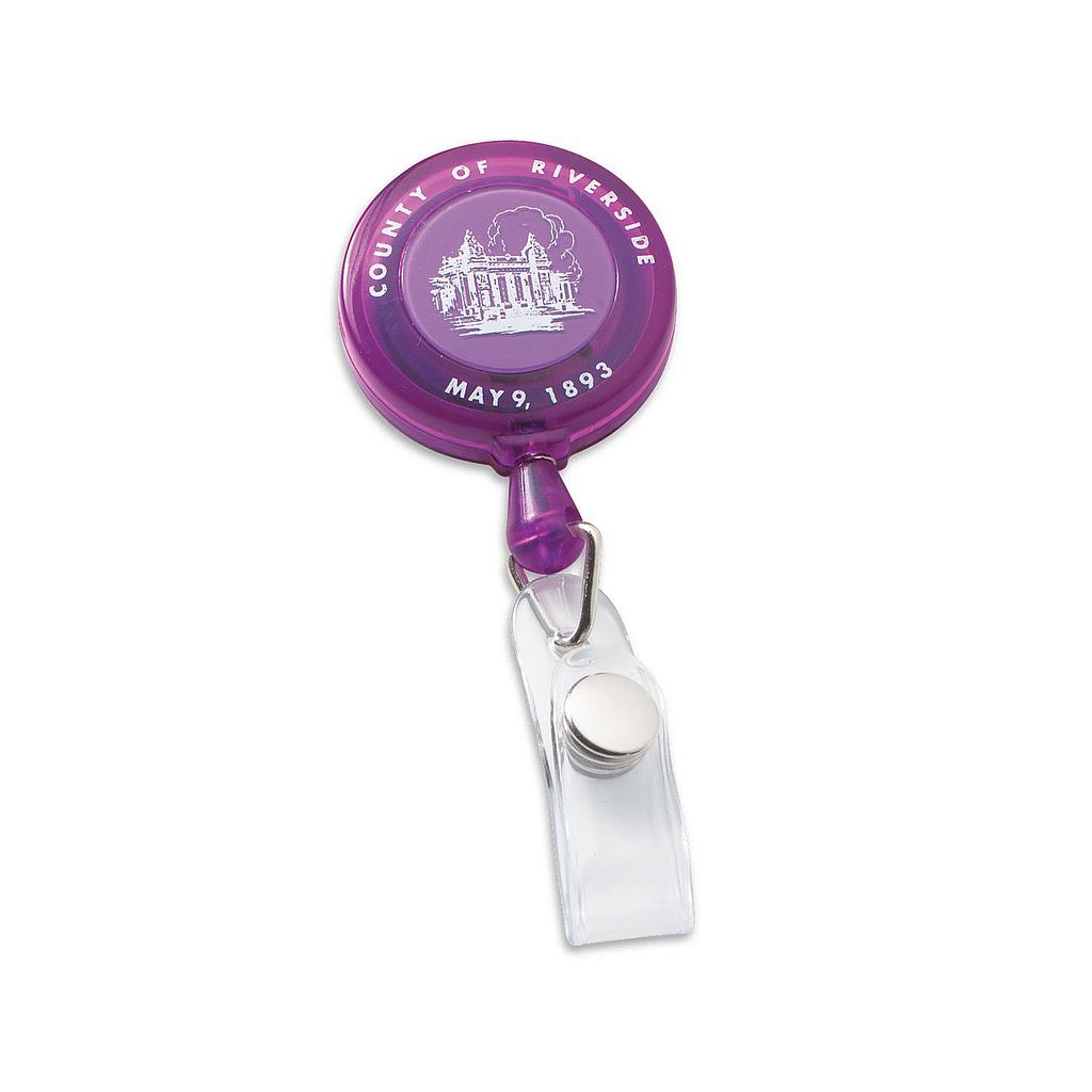 Economy Round Retractable Badge Holder 1