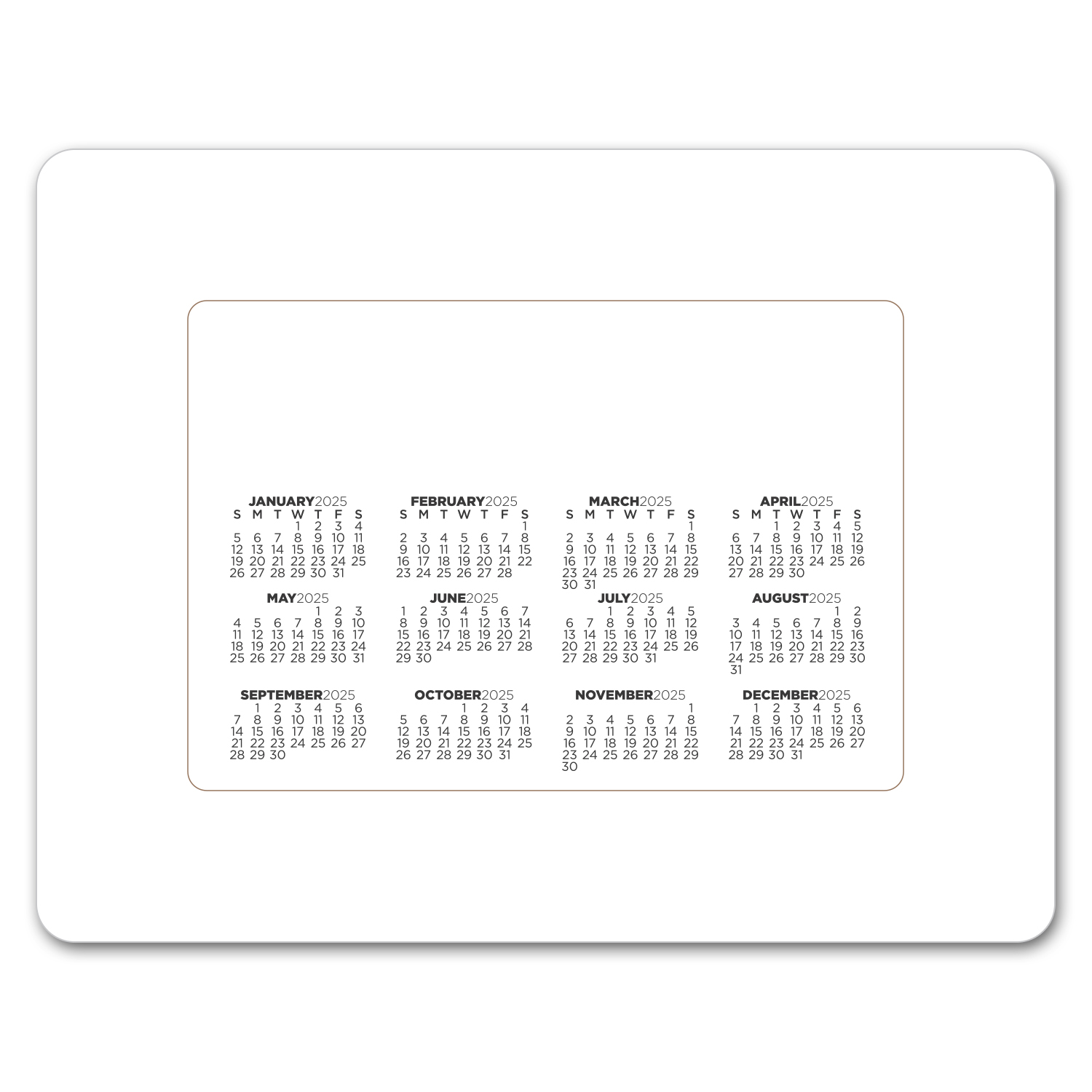 Calendar Punch Out Picture Frame 1