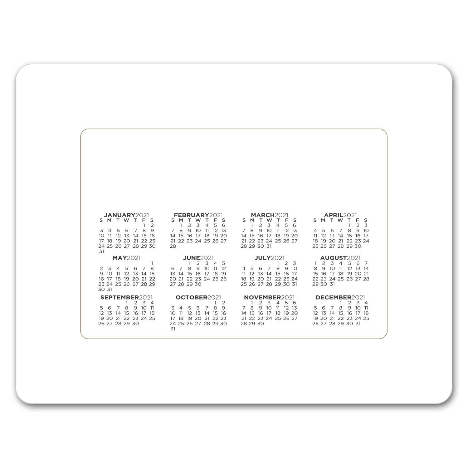 Calendar Punch Out Picture Frame 1