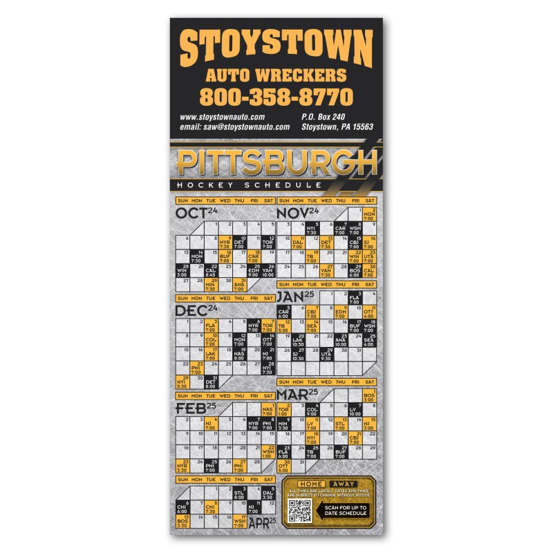 Hockey Schedule Magnet 1 Hockey Schedule Magnet 1