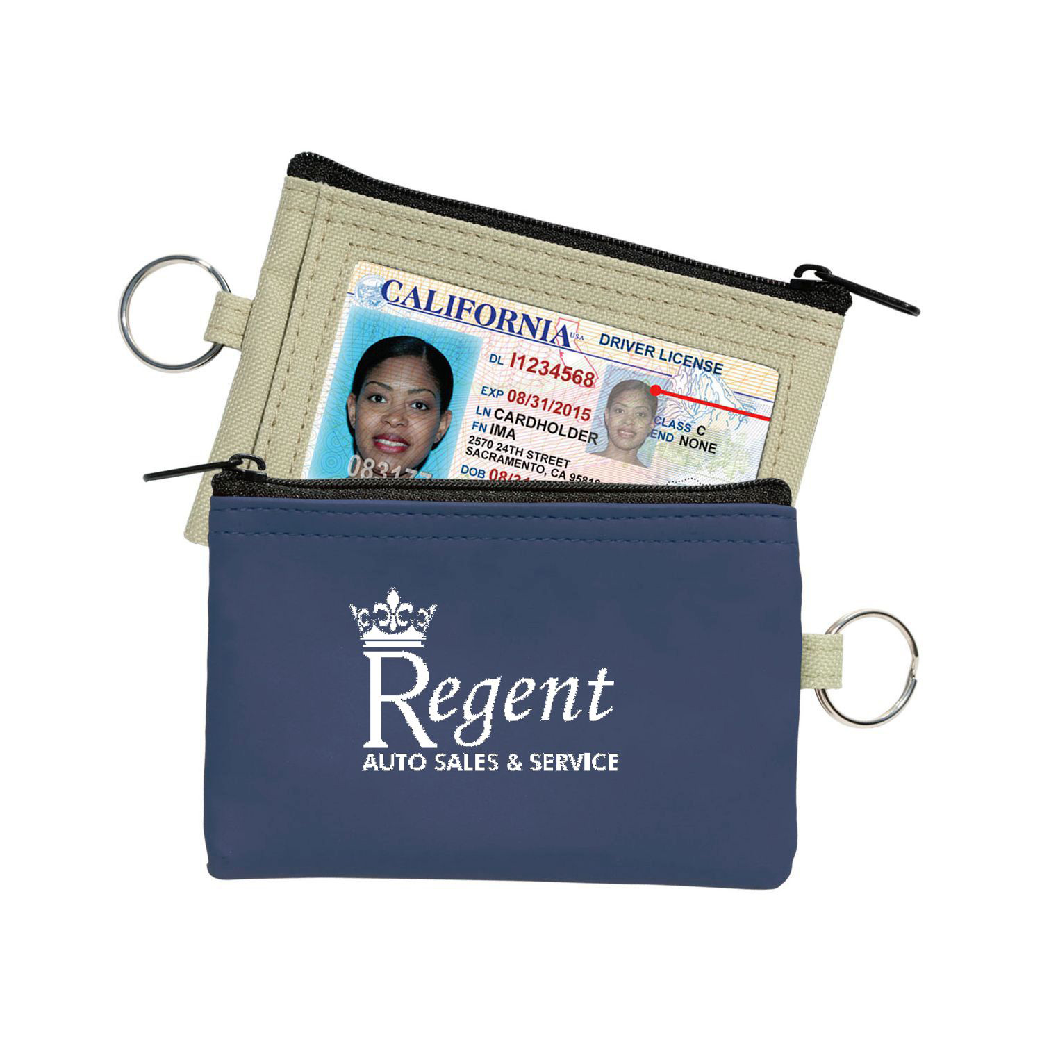 Coin Pouch W/Id Window & Split Ring 1