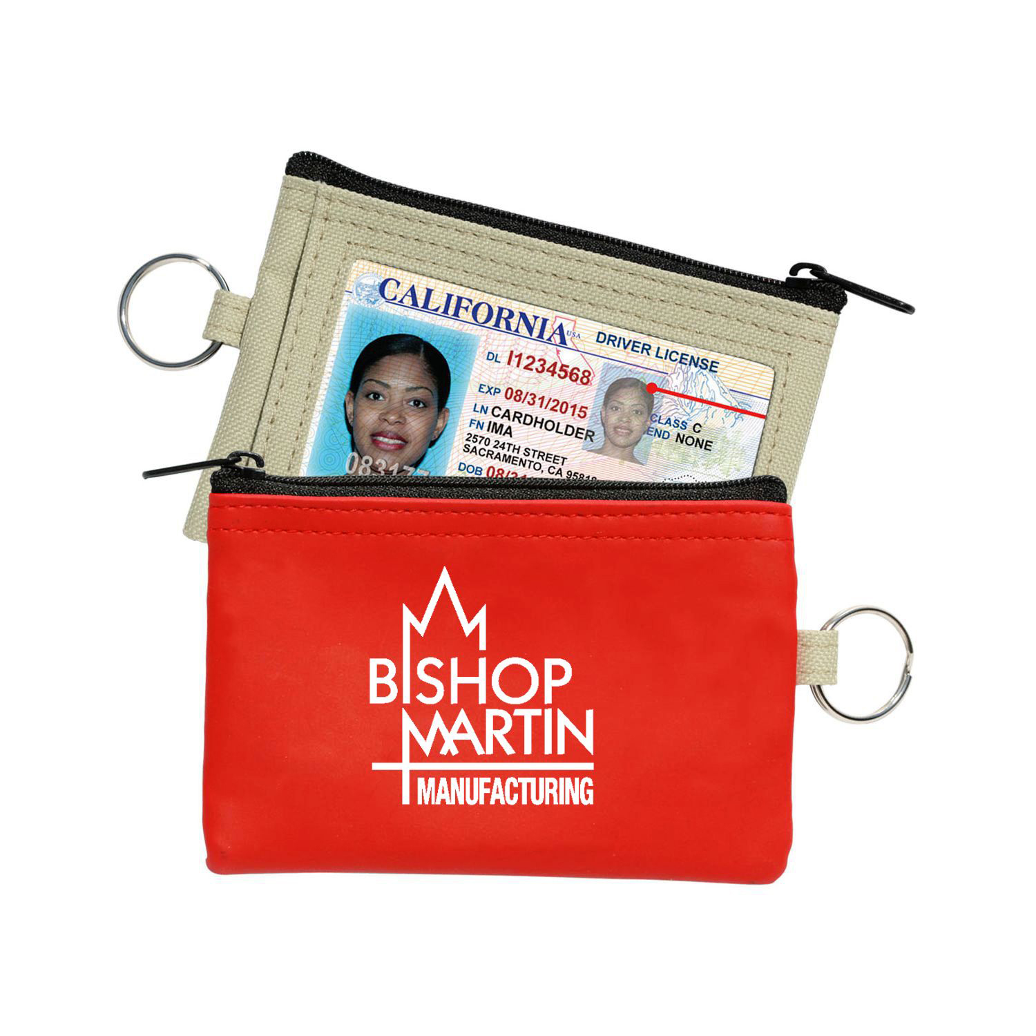 Coin Pouch W/Id Window & Split Ring 1