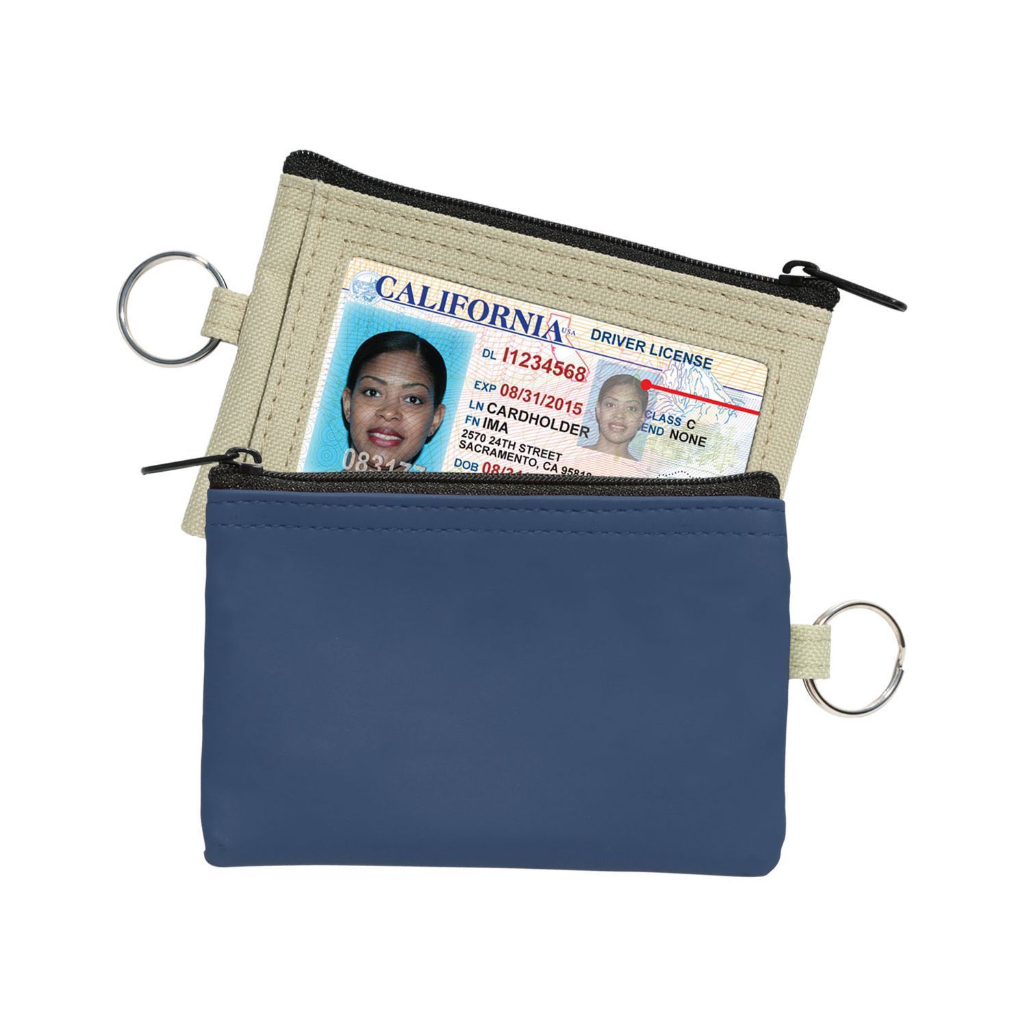 Coin Pouch W/Id Window & Split Ring 1