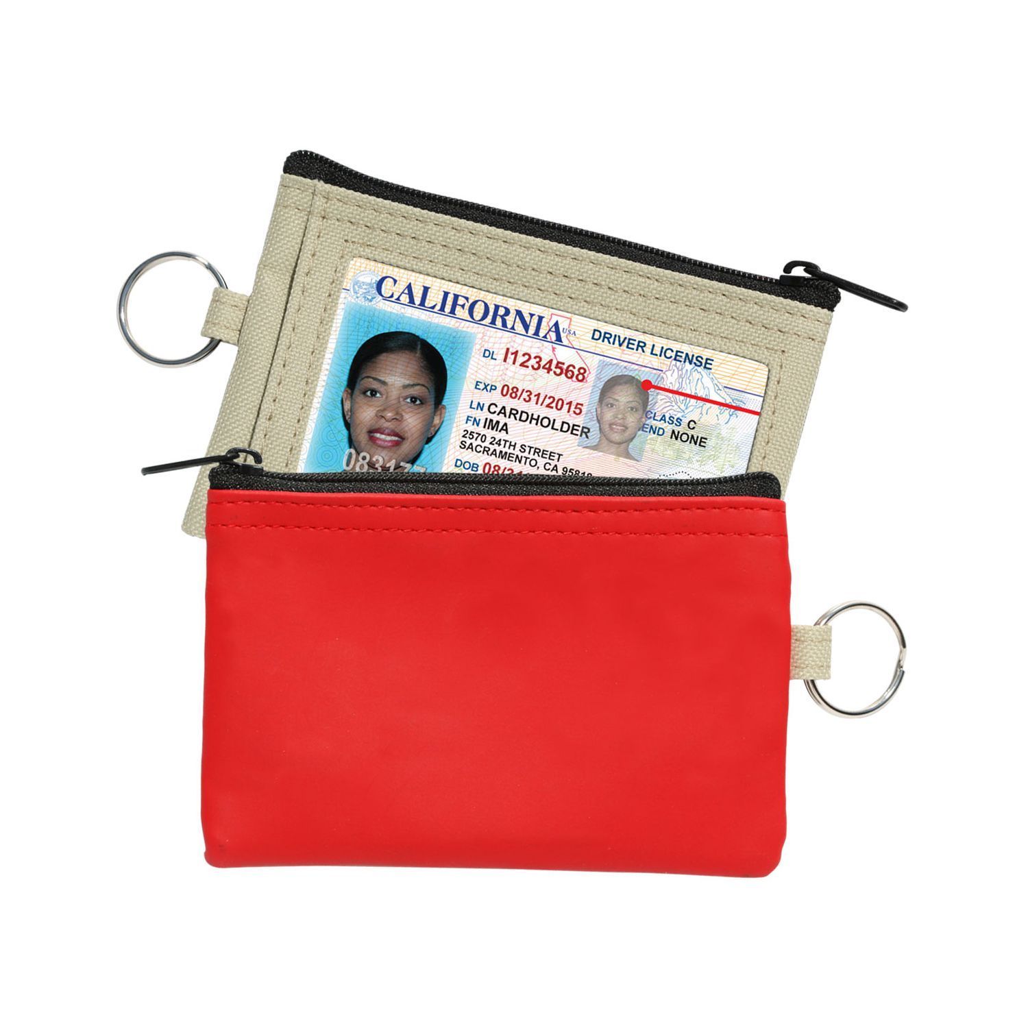 Coin Pouch W/Id Window & Split Ring 1