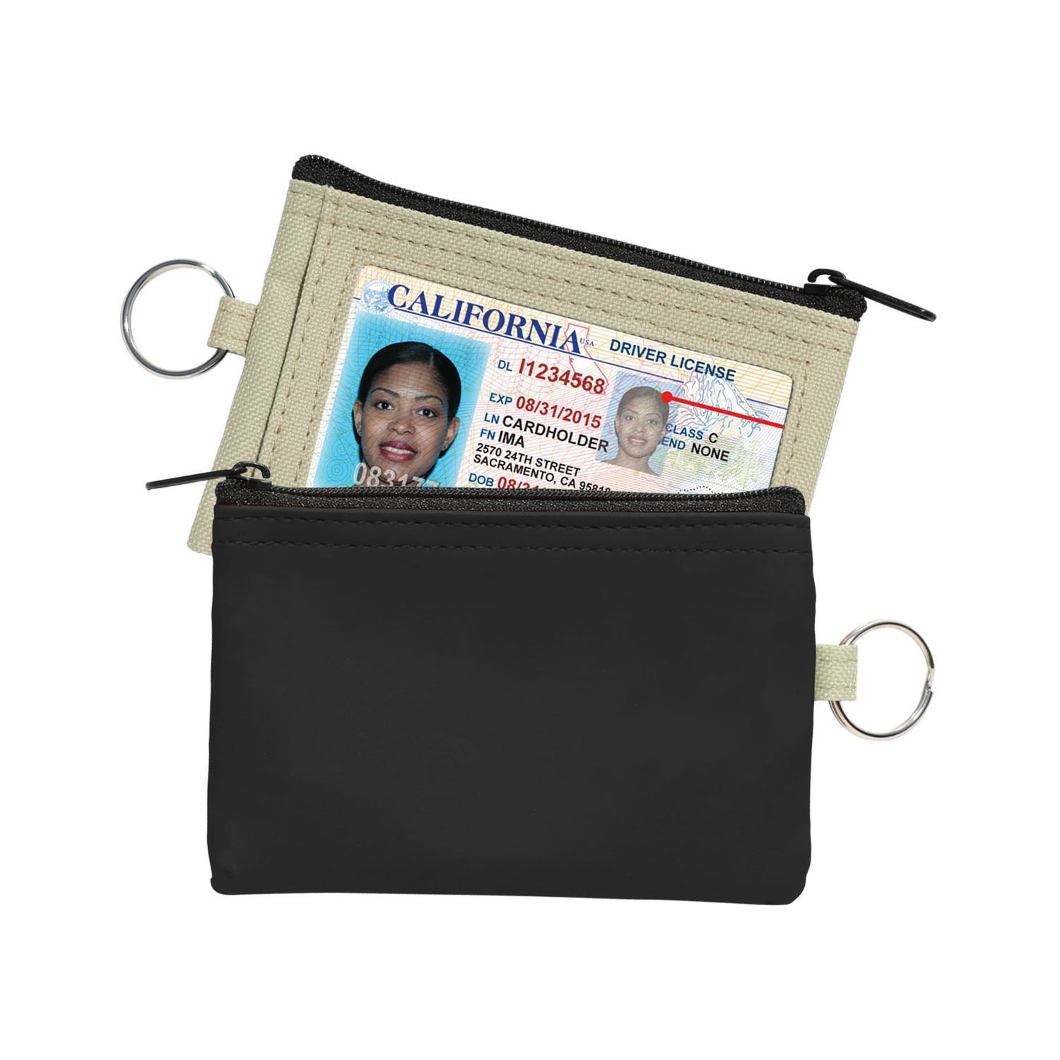Coin Pouch W/Id Window & Split Ring 1