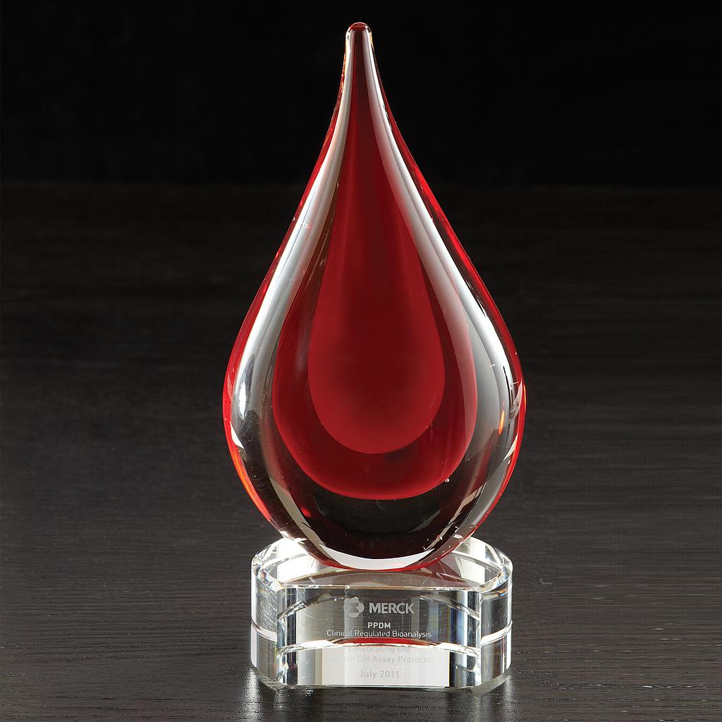 Fusion Art Glass Award w/ Clear Base 1