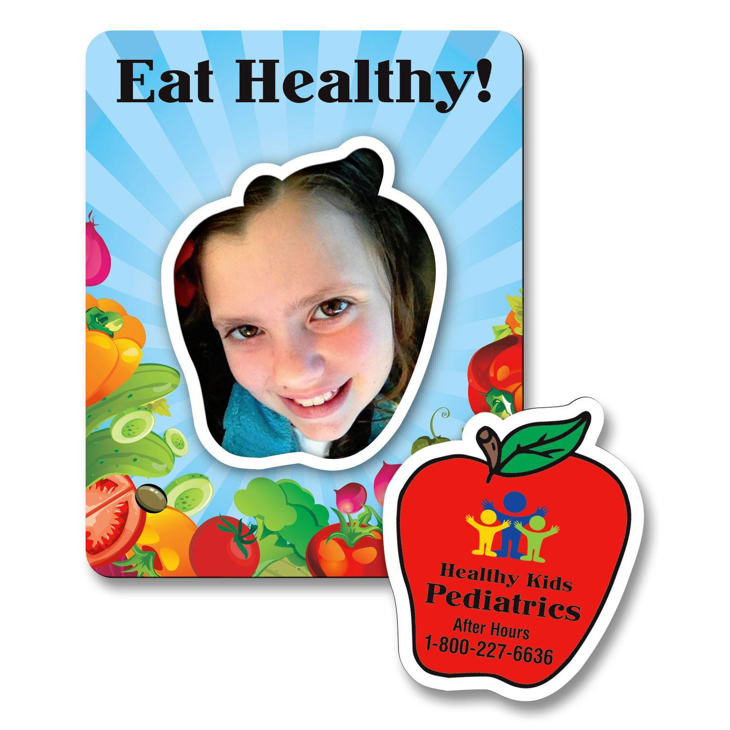 Apple Punch Out Picture Frame Magnet 1