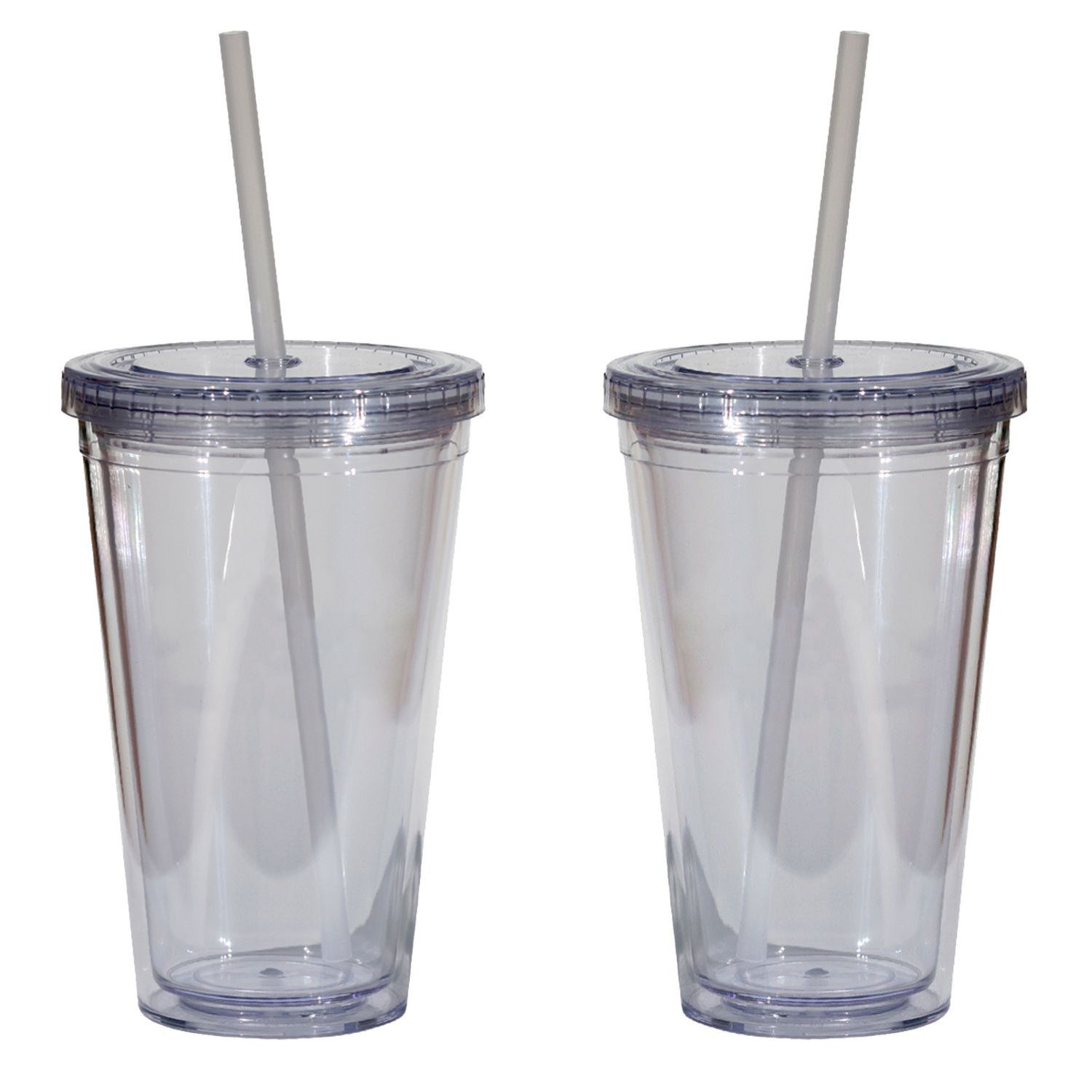 Double Wall 16 Oz Tumbler - Clear 1
