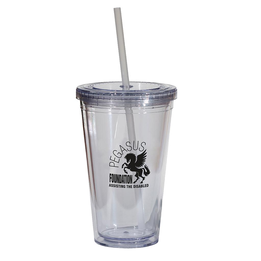 Double Wall 16 Oz Tumbler - Clear 1