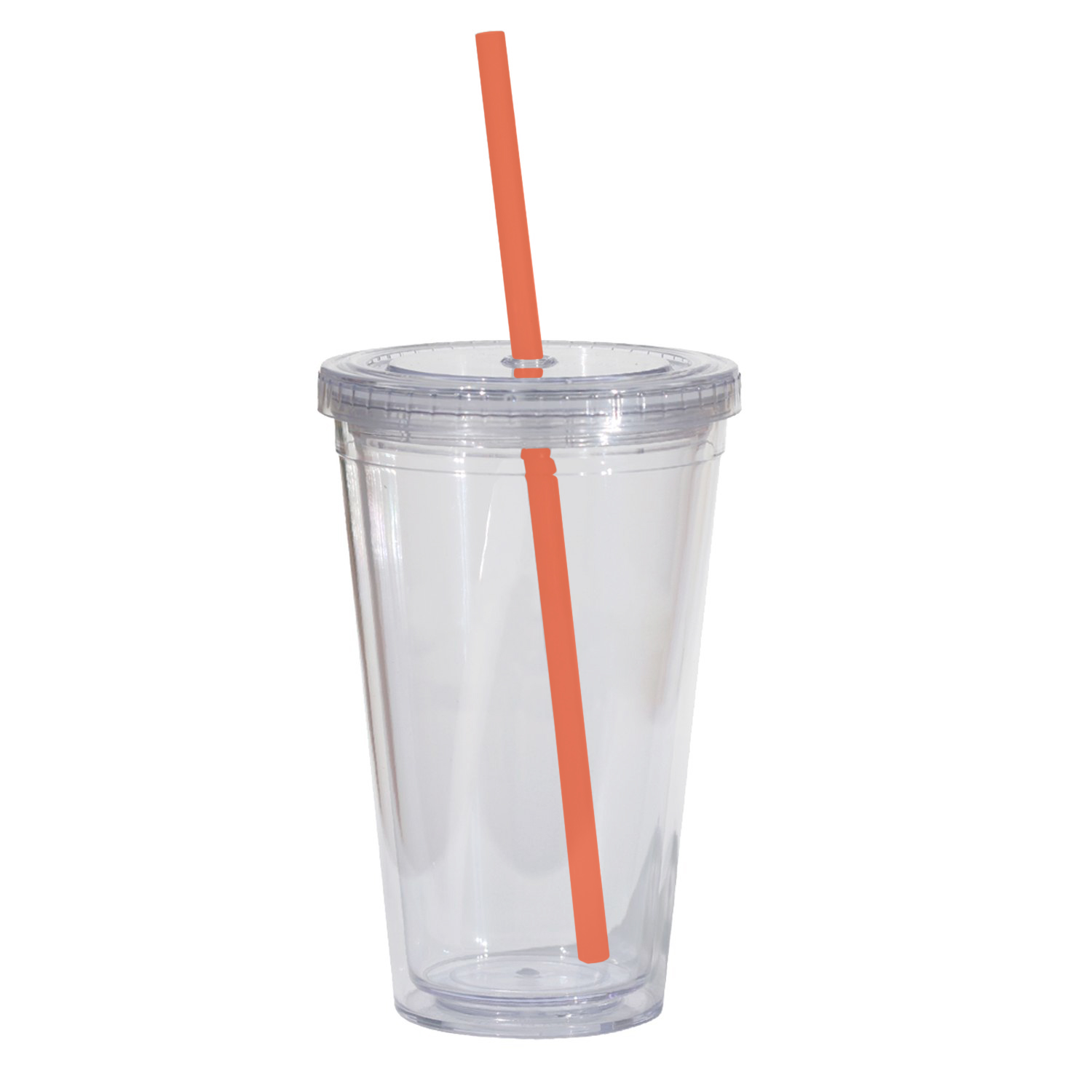 Double Wall 16 Oz Tumbler - Clear 1