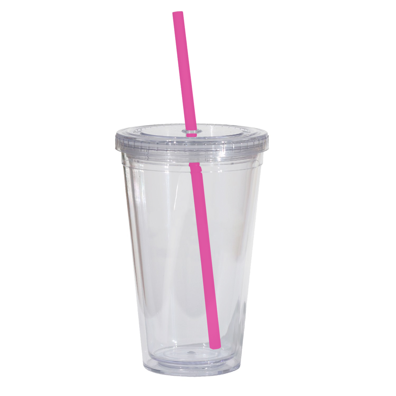 Double Wall 16 Oz Tumbler - Clear 1