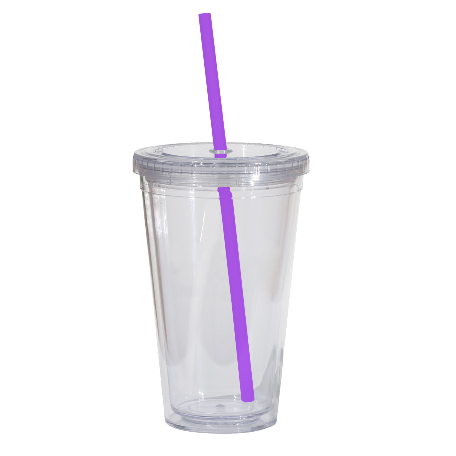 Double Wall 16 Oz Tumbler - Clear 1