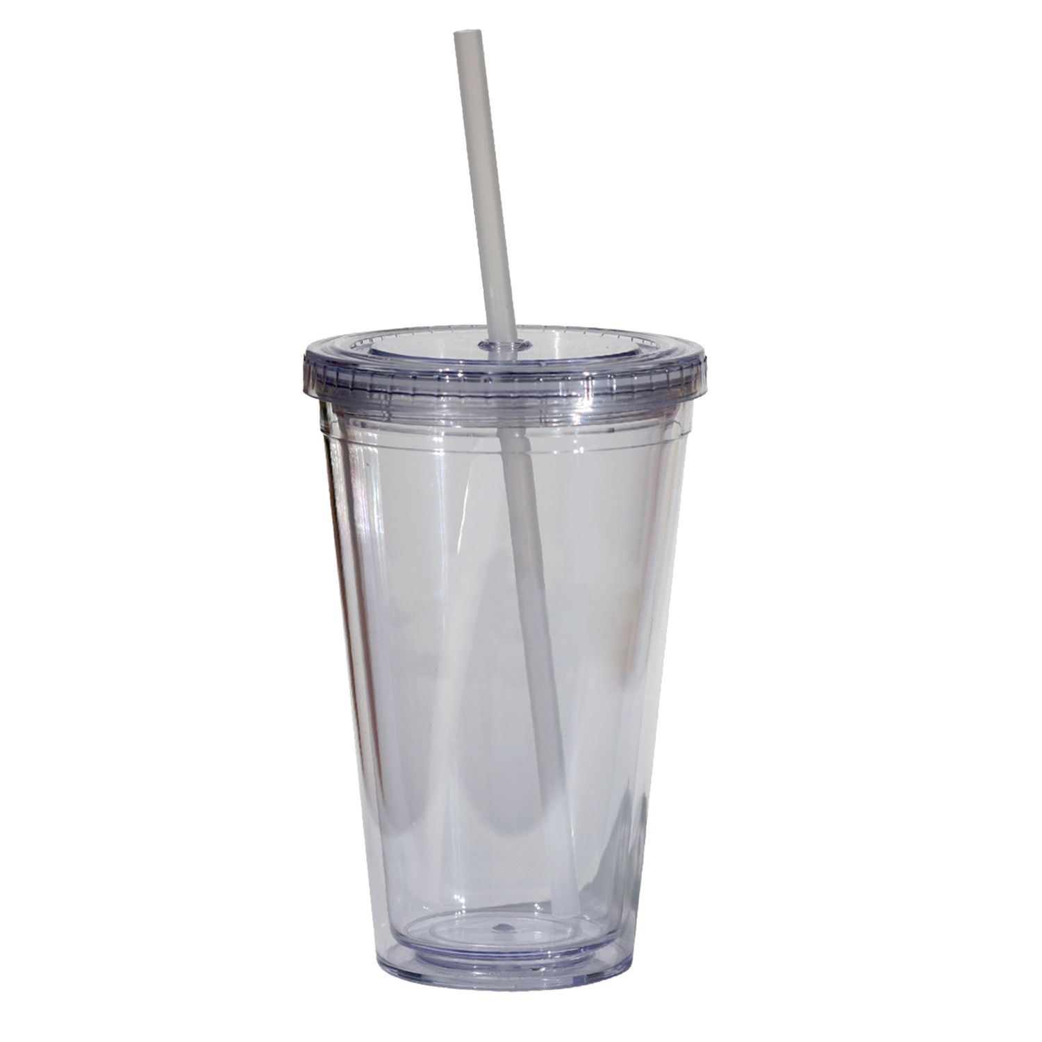 Double Wall 16 Oz Tumbler - Clear 1