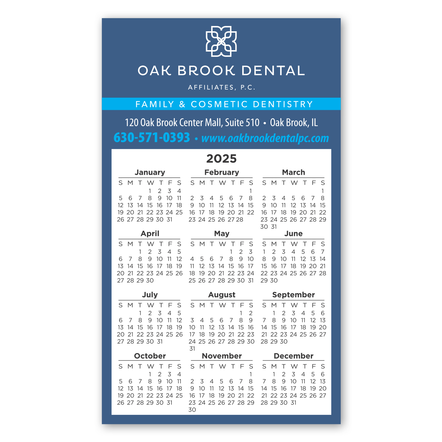 Calendar Sq Crnr Magnet 2-29/32 x 4-15/16 1