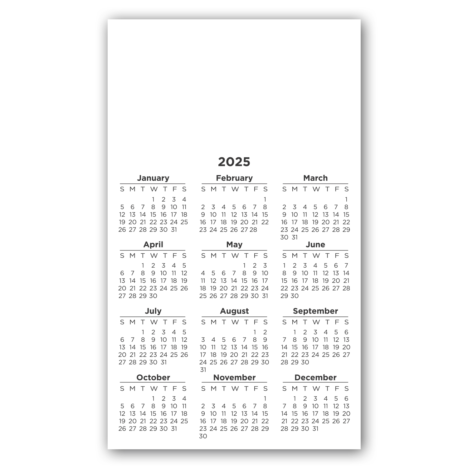 Calendar Sq Crnr Magnet 2-29/32 x 4-15/16 1