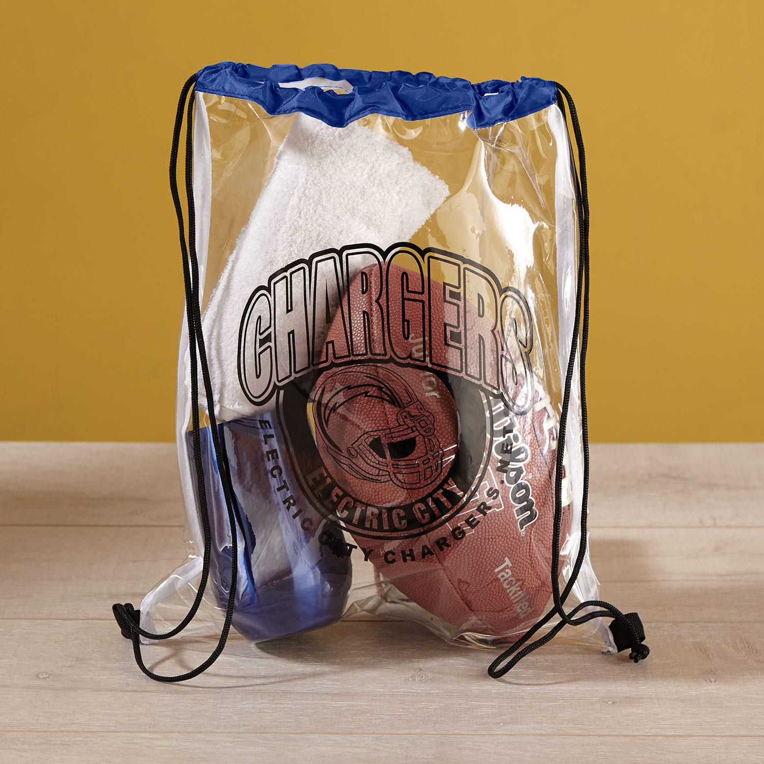 Clear Vinyl Drawstring Bag 1