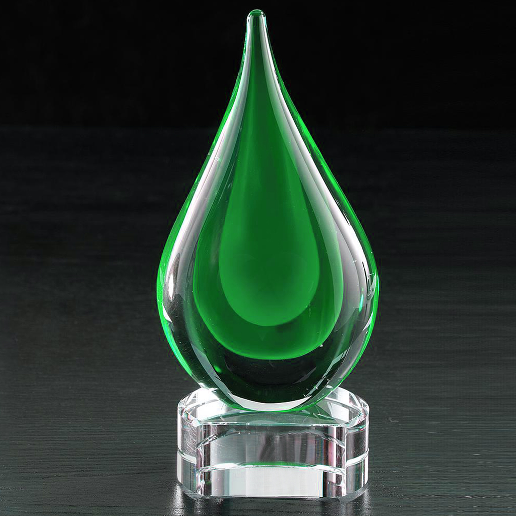 Fusion Art Glass Award w/ Blue Base 1