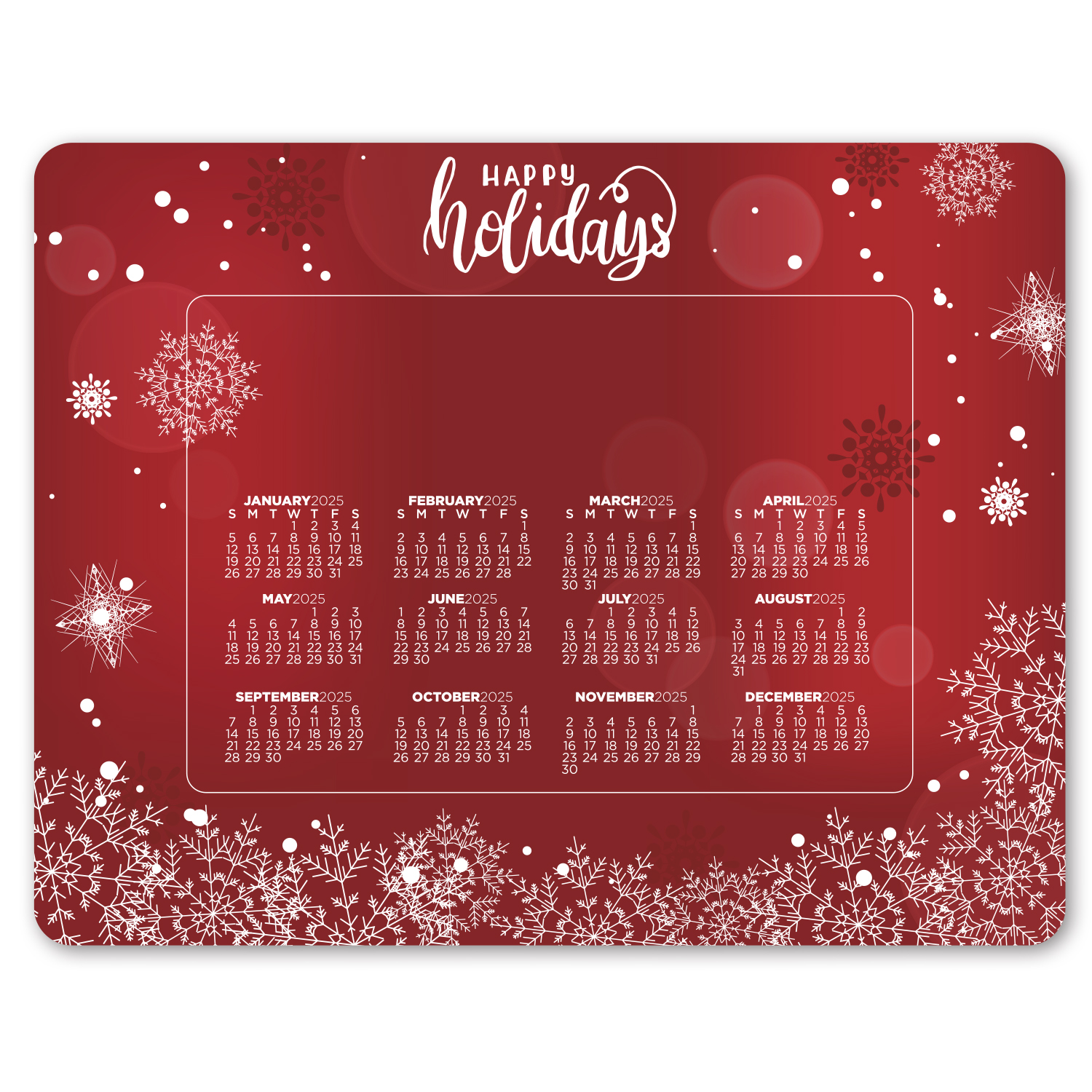 Holiday Calendar Punch Out Picture Frame 1