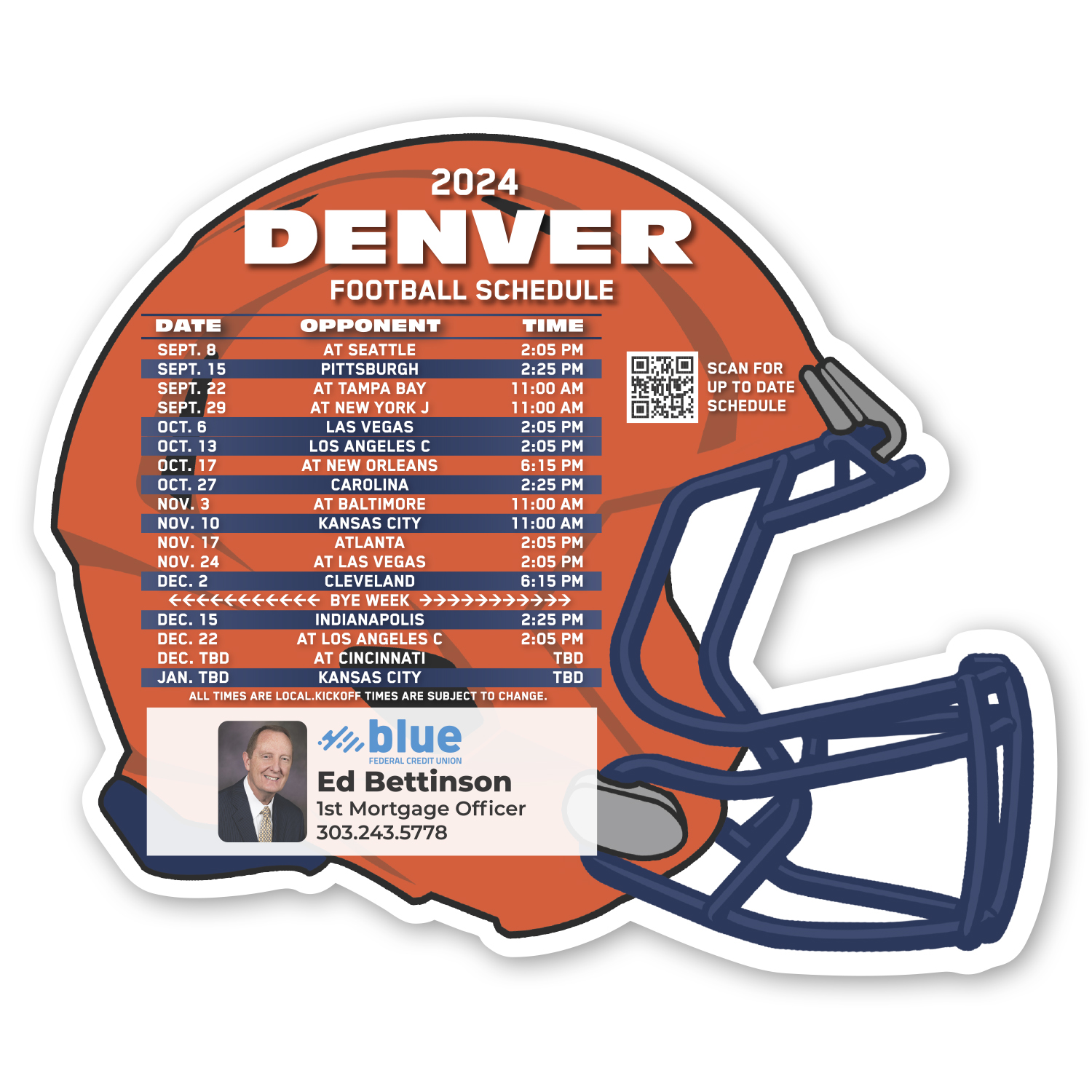 Football Schedule Magnet 1
