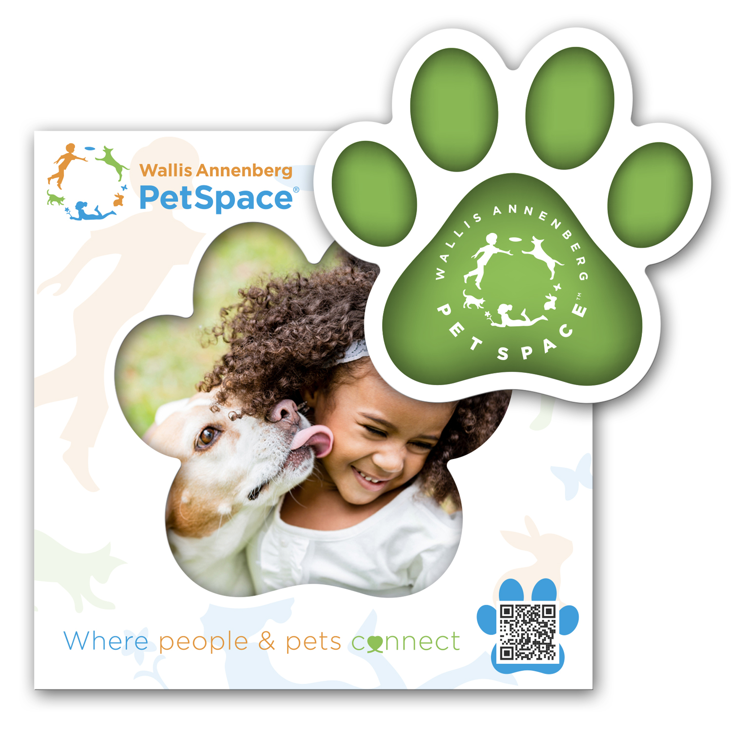 Paw Print Punch Out Picture Frame Magnet 1