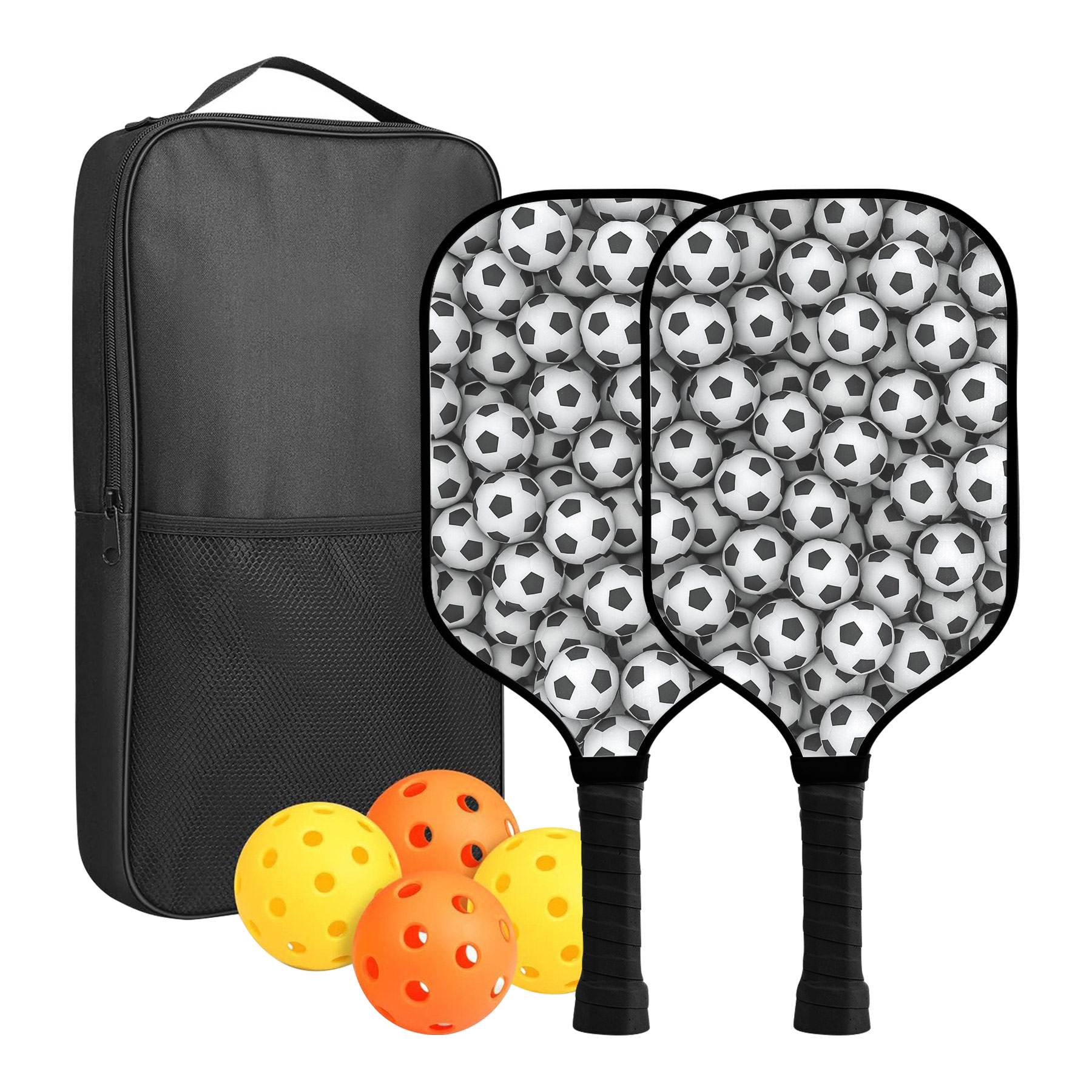 Custom Full Color Pickleball Racket Paddle & Ball Set w/ Carrying Bag 1