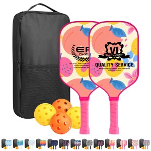 Custom Full Color Pickleball Racket Paddle & Ball Set w/ Carrying Bag 1 Custom Full Color Pickleball Racket Paddle & Ball Set w/ Carrying Bag 1