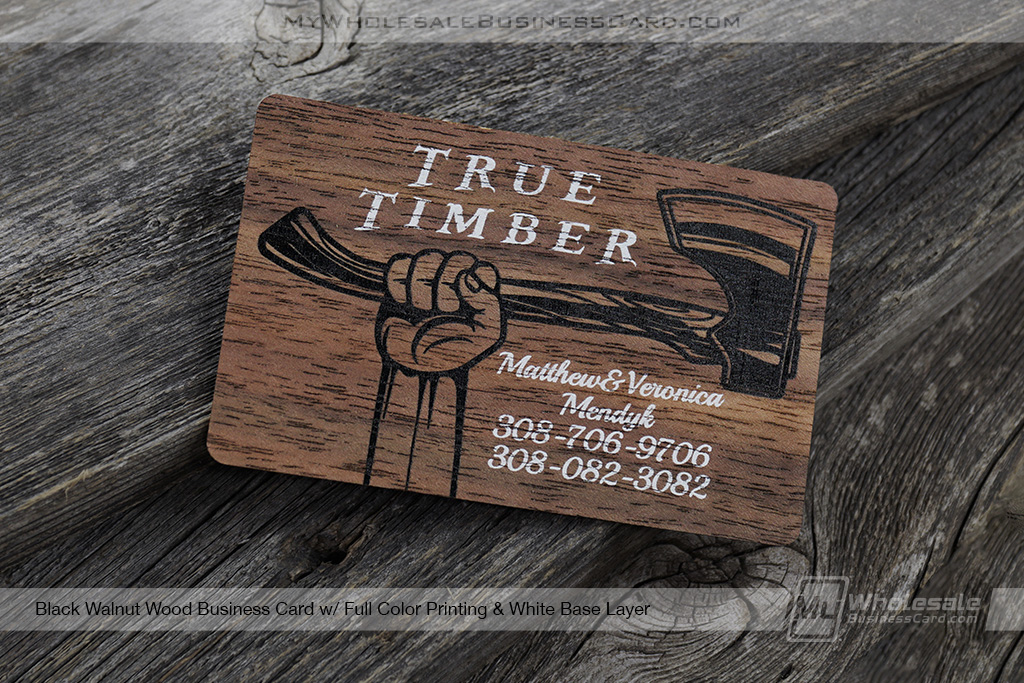24 Hour Wood Business Cards 1