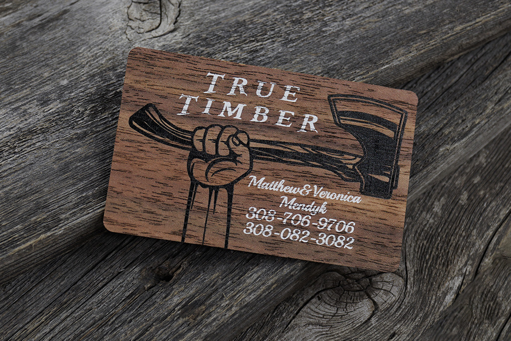 24 Hour Wood Business Cards 1