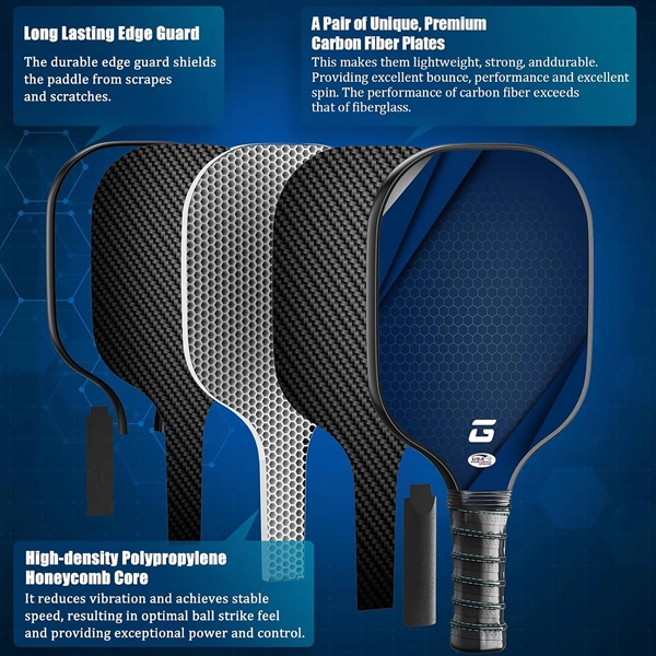 Carbon Fiber Pickleball Paddle Set 1