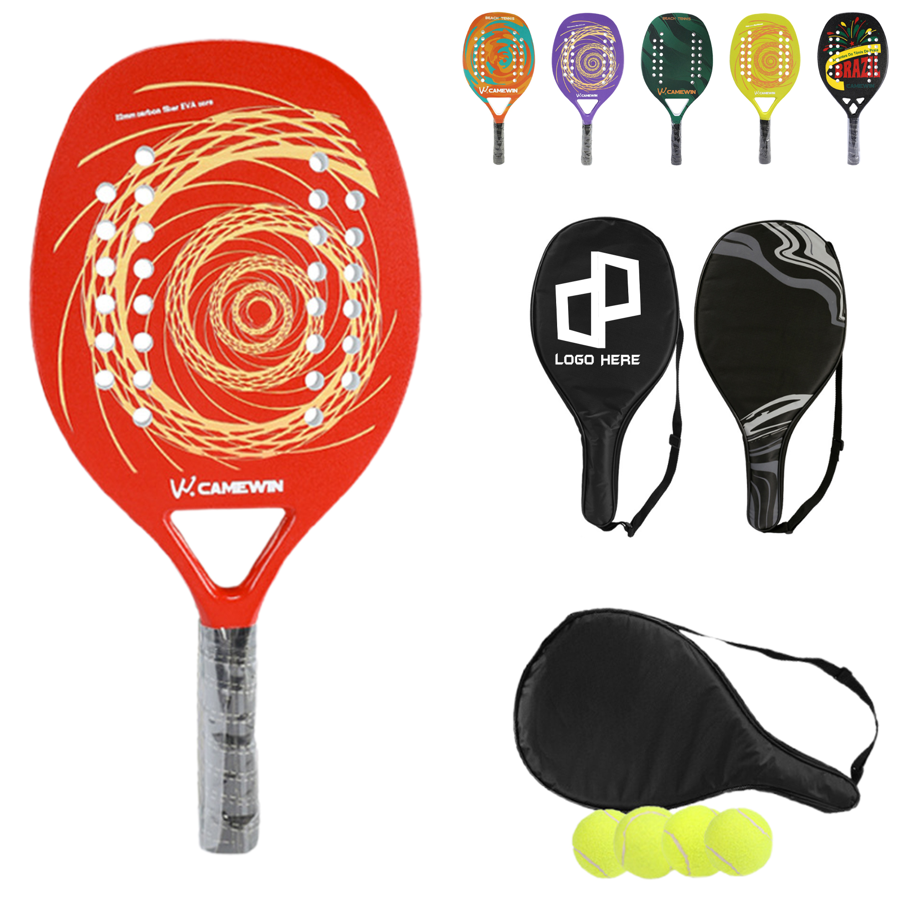 Carbon Fiber Pickleball Paddles W/ Carrying Bag 1