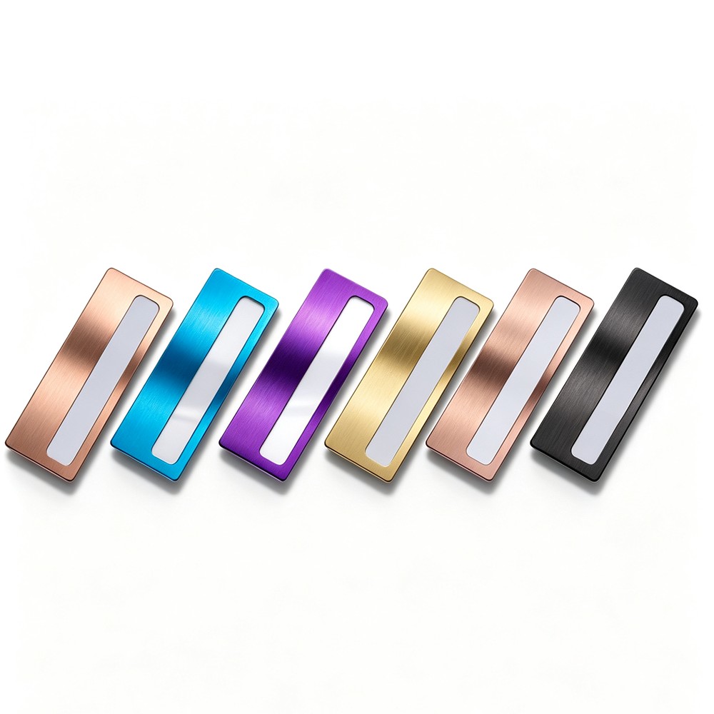 Erasable Replaceable Stainless Steel Name Tag W/ Magnet 1