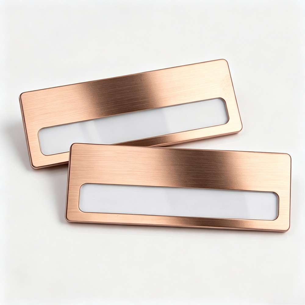 Erasable Replaceable Stainless Steel Name Tag W/ Magnet 1