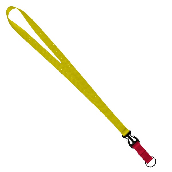 3/4" Multi color (Top and bottom) Nylon Lanyard with Plastic Slide Buckle R 1