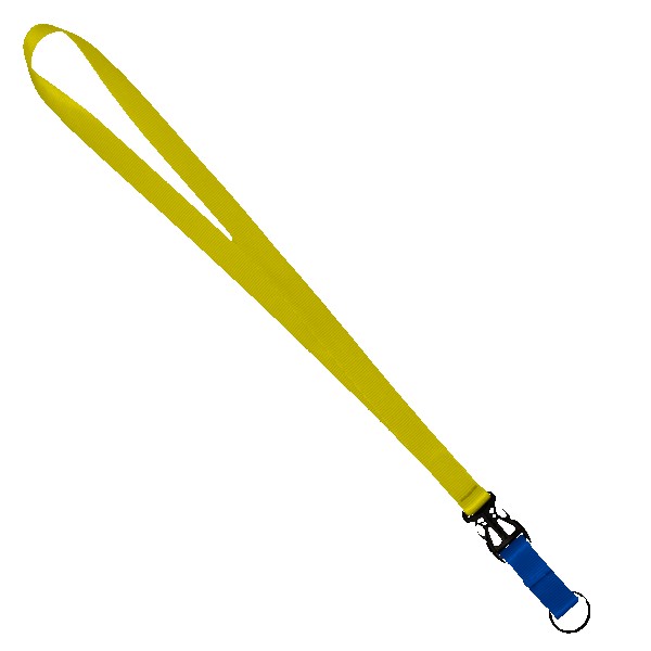 3/4" Multi color (Top and bottom) Nylon Lanyard with Plastic Slide Buckle R 1