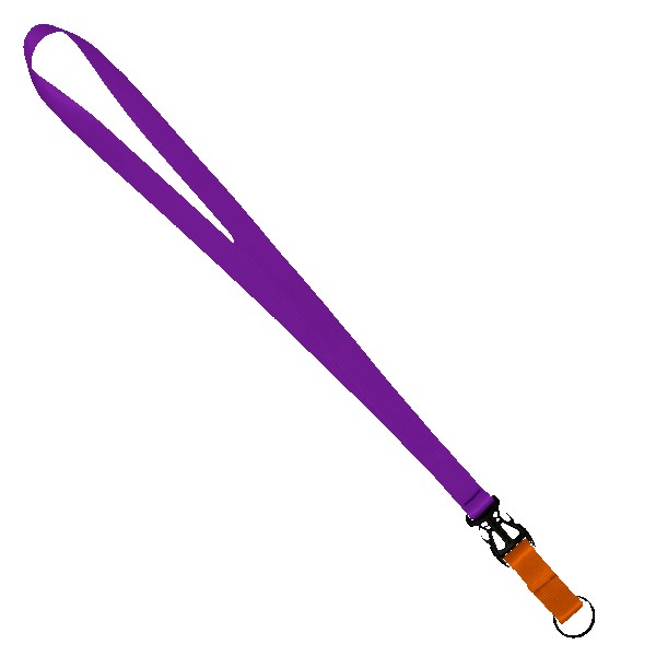 3/4" Multi color (Top and bottom) Nylon Lanyard with Plastic Slide Buckle R 1