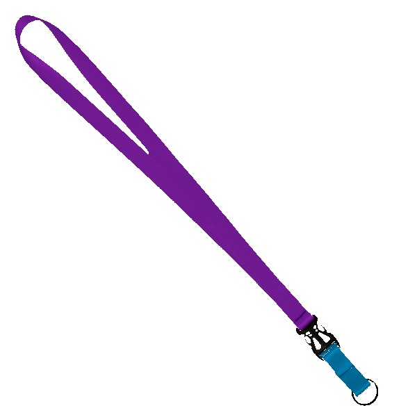 3/4" Multi color (Top and bottom) Nylon Lanyard with Plastic Slide Buckle R 1