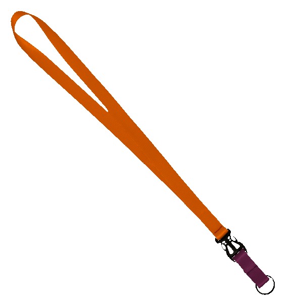 3/4" Multi color (Top and bottom) Nylon Lanyard with Plastic Slide Buckle R 1