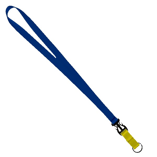 3/4" Multi color (Top and bottom) Nylon Lanyard with Plastic Slide Buckle R 1