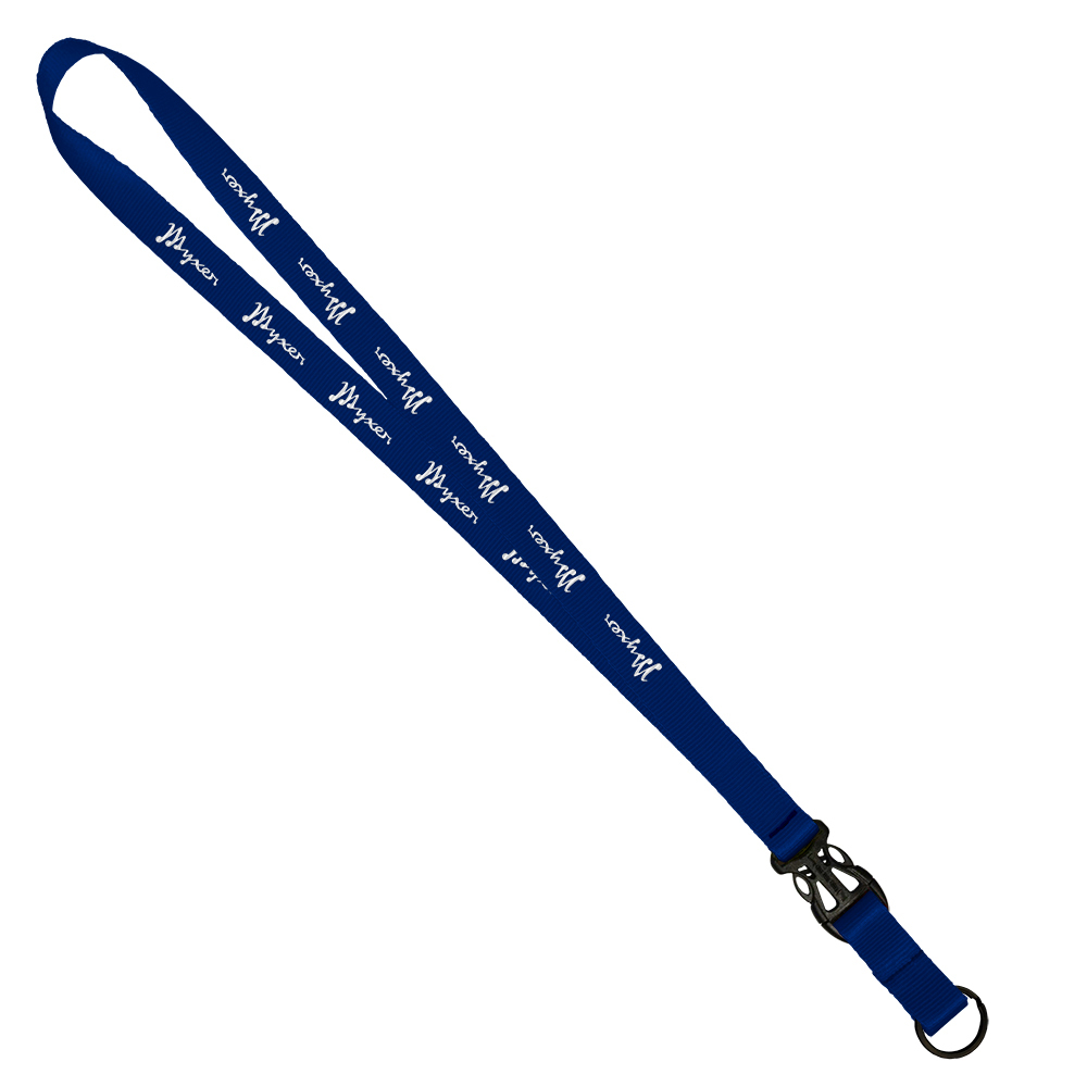 3/4" Multi color (Top and bottom) Nylon Lanyard with Plastic Slide Buckle R 1