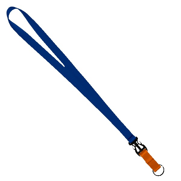3/4" Multi color (Top and bottom) Nylon Lanyard with Plastic Slide Buckle R 1
