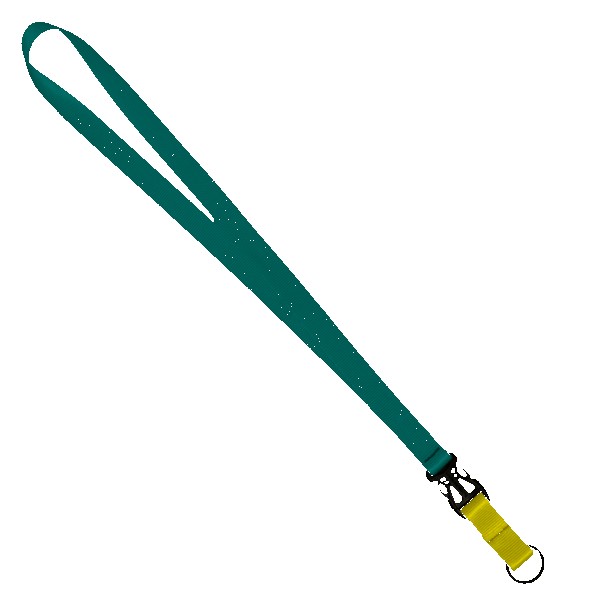 3/4" Multi color (Top and bottom) Nylon Lanyard with Plastic Slide Buckle R 1
