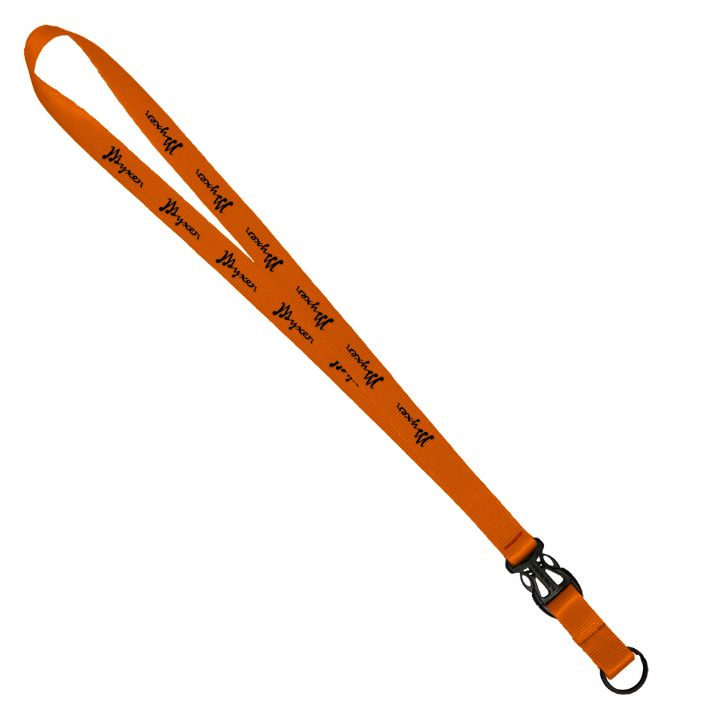 3/4" Multi color (Top and bottom) Nylon Lanyard with Plastic Slide Buckle R 1