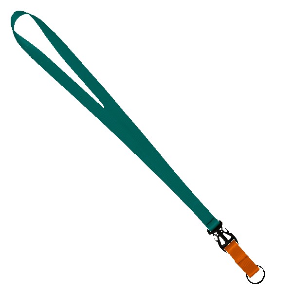 3/4" Multi color (Top and bottom) Nylon Lanyard with Plastic Slide Buckle R 1