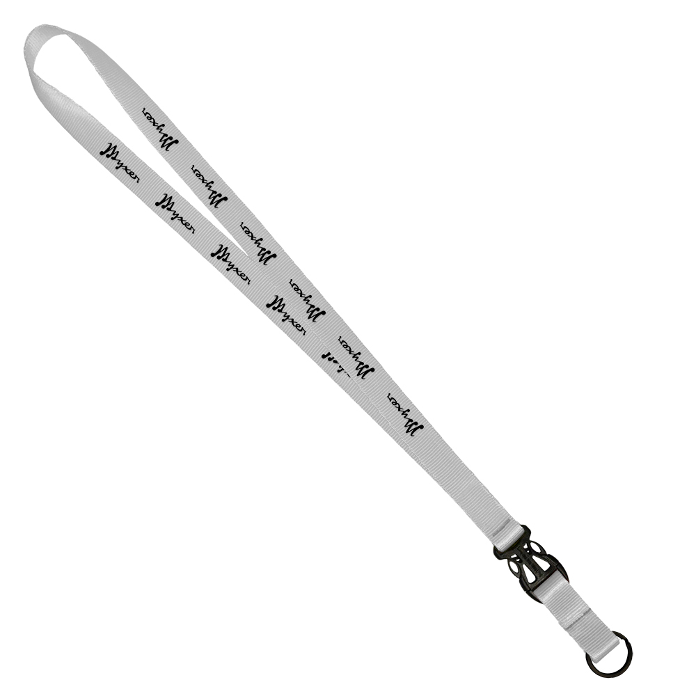 3/4" Multi color (Top and bottom) Nylon Lanyard with Plastic Slide Buckle R 1